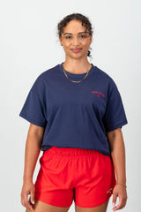 Academy Oversized Tee - Navy