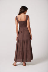 Avery Dress in Chocolate Brown