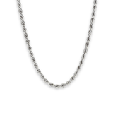 Twist Rope Necklace Silver
