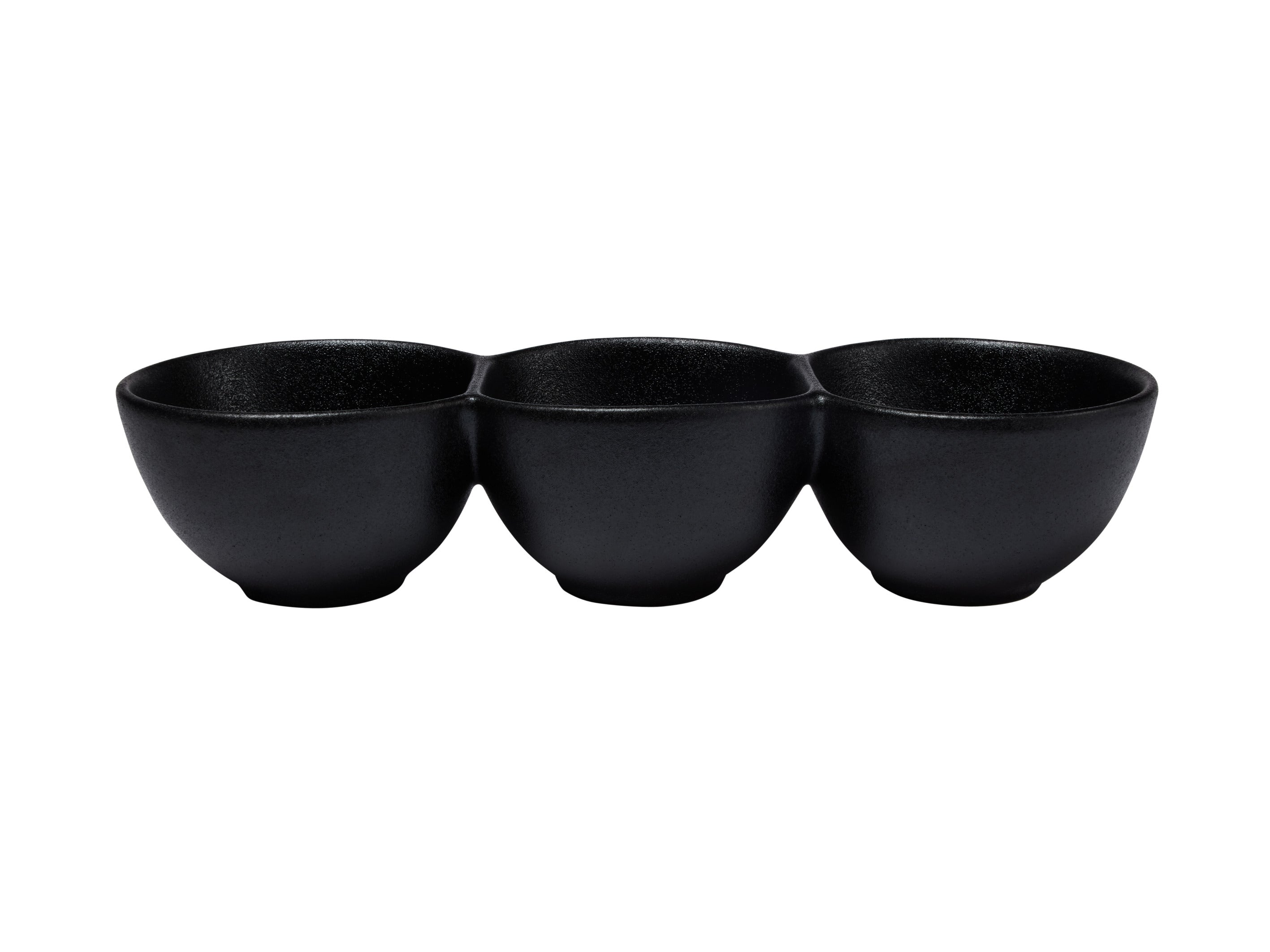 MW Caviar Divided Serving Bowl 30x6.5cm Black