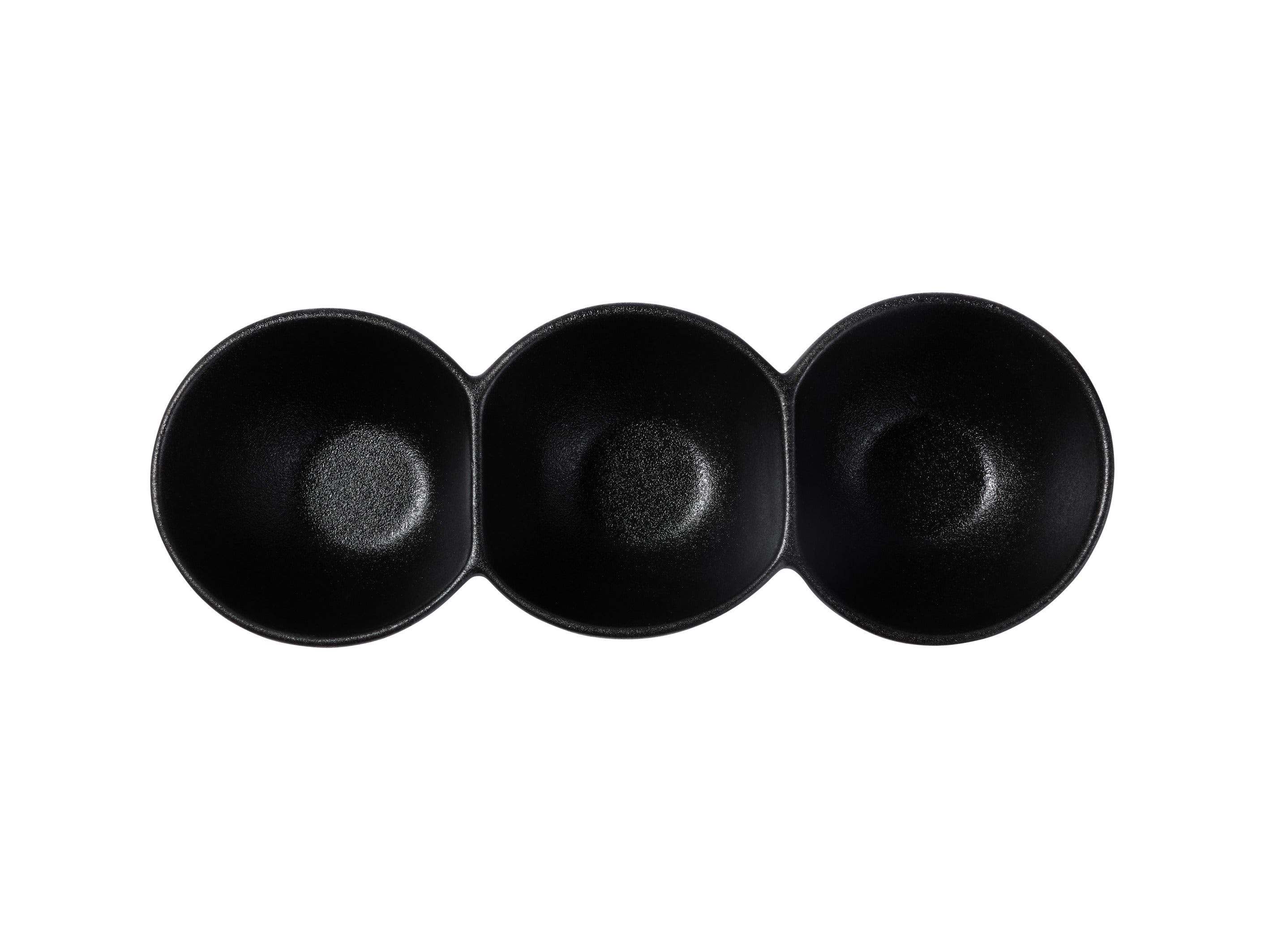 MW Caviar Divided Serving Bowl 30x6.5cm Black
