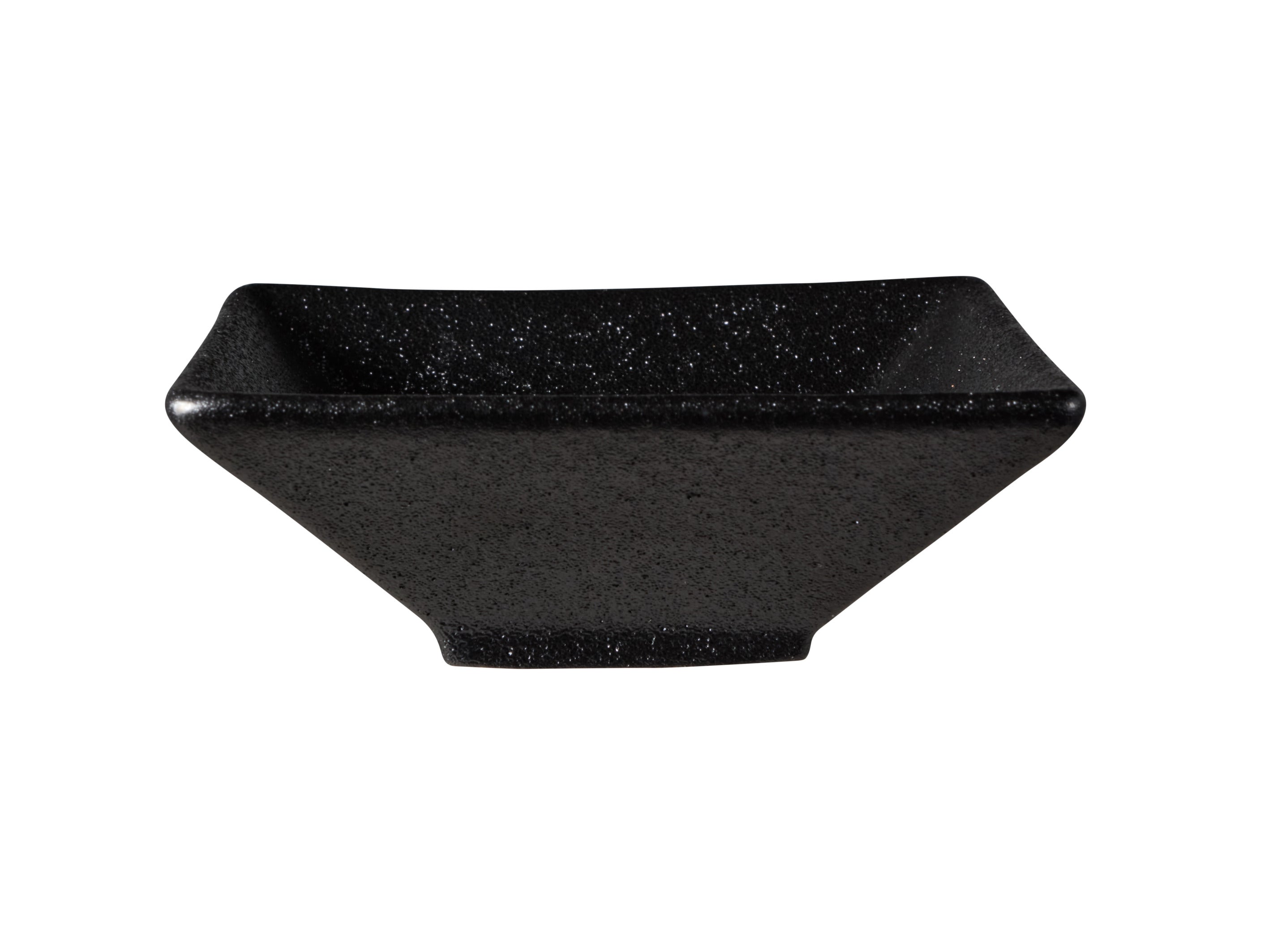 MW Caviar Square Sauce Bowl 8x3cm Black