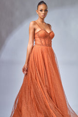 Violla Orange Dress
