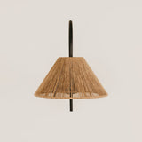 Archer Wall Light with Tapered Jute Shade – Black