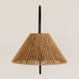 Archer Wall Light with Tapered Jute Shade – Black