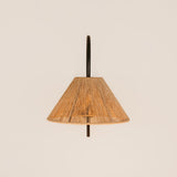 Archer Wall Light with Tapered Jute Shade – Black