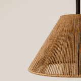 Archer Wall Light with Tapered Jute Shade – Black