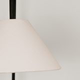 Archer Wall Light with Tapered Linen Shade – Black