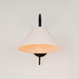 Archer Wall Light with Tapered Linen Shade – Black