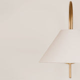 Archer Wall Light with Tapered Linen Shade – Gold