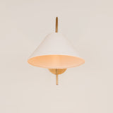 Archer Wall Light with Tapered Linen Shade – Gold