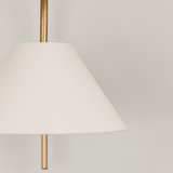 Archer Wall Light with Tapered Linen Shade – Gold
