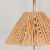 Archer Wall Light with Tapered Raffia Shade – Gold