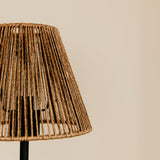 Aria Arc Double Wall Light with Jute Shades