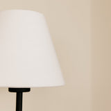 Aria Arc Double Wall Light with Linen Shades
