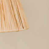 Aria Arc Double Wall Light with Raffia Shades