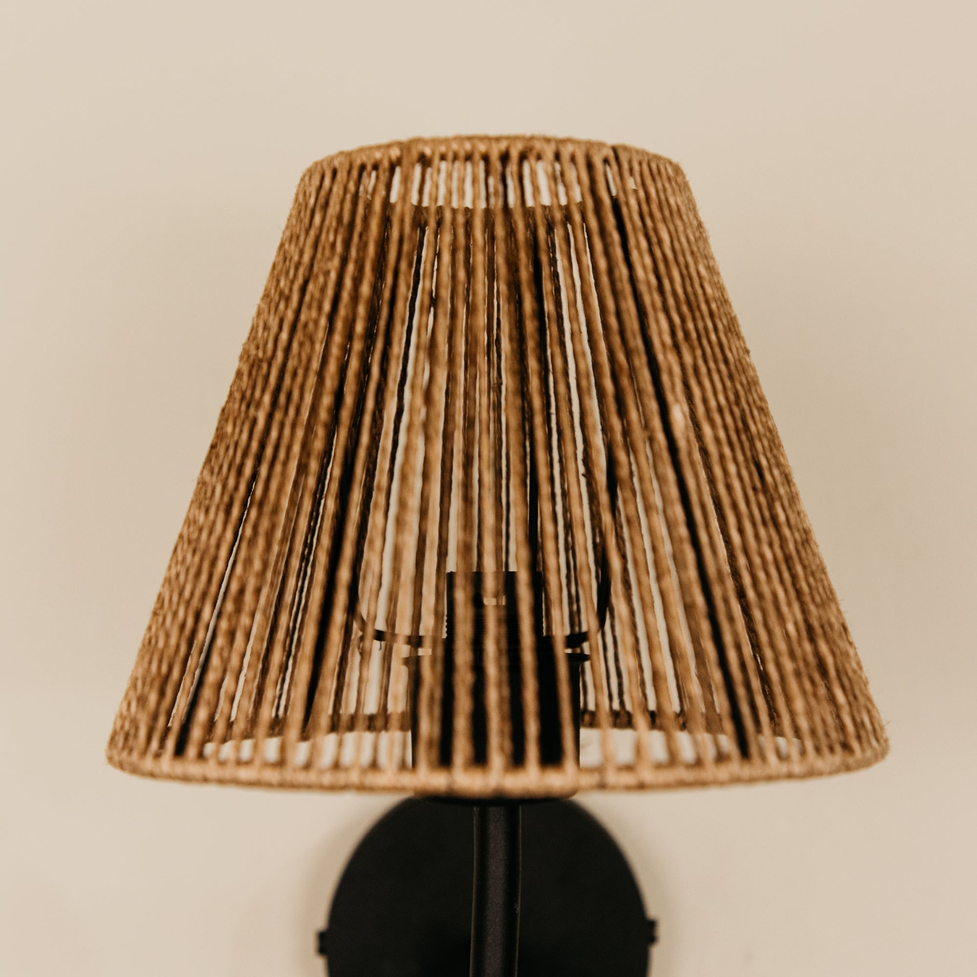 Aria Arc Wall Light with Jute Shade