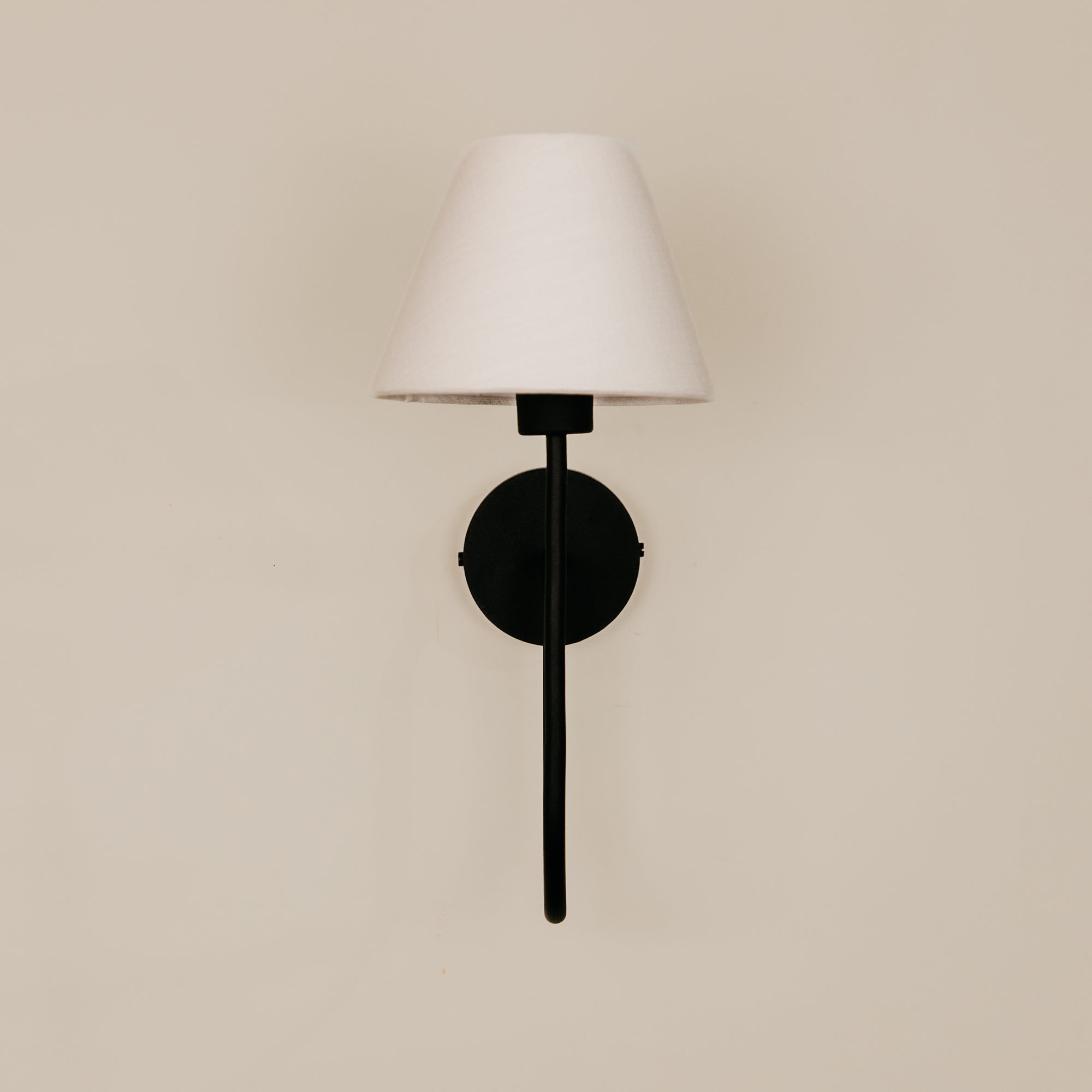 Aria Arc Wall Light with Linen Shade