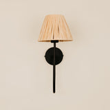 Aria Arc Wall Light with Raffia Shade