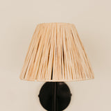 Aria Arc Wall Light with Raffia Shade