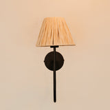 Aria Arc Wall Light with Raffia Shade