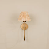 Aria Arc Wall Light with Raffia Shade