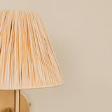 Aria Arc Wall Light with Raffia Shade