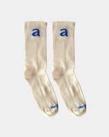 Cream Crew Socks - Royal
