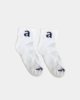 White Ankle Socks - Black