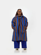 Stripe Melton Coat