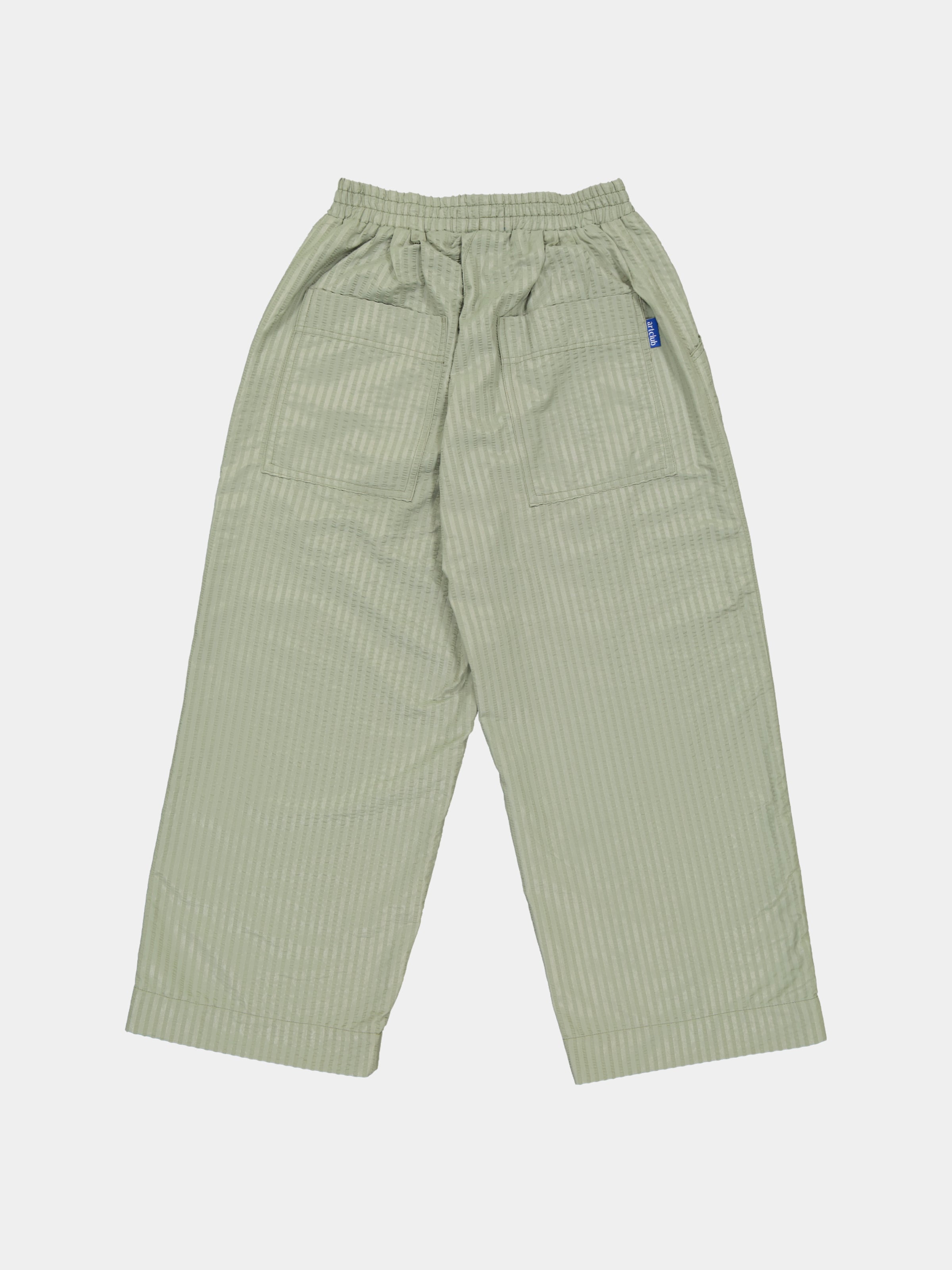 Cropped Seersucker Pants - Sage