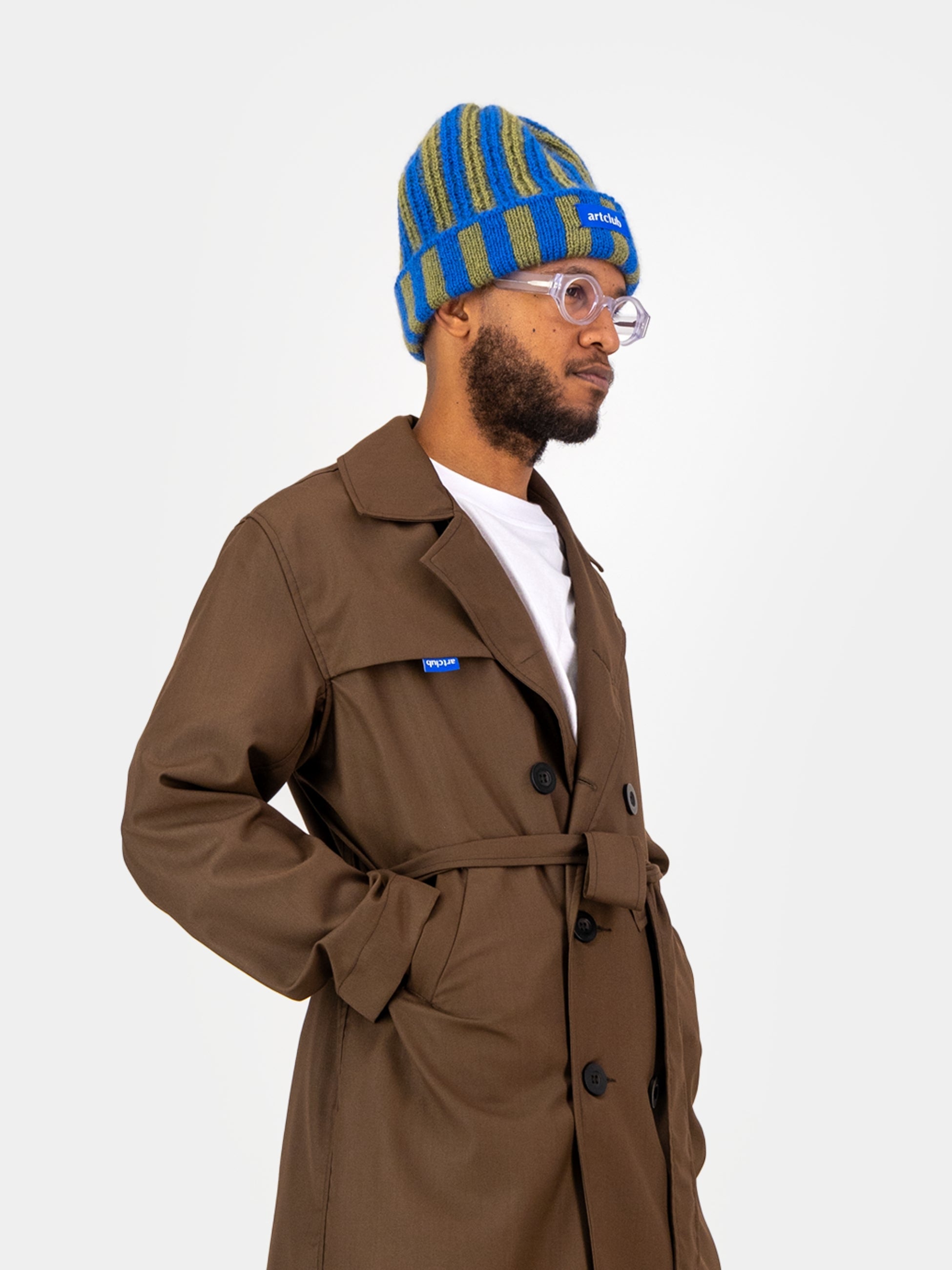 Merino Beanie - Blue and Willow