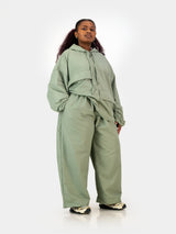Seersucker Studio Hoodie - Sage