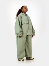 Seersucker Studio Hoodie - Sage