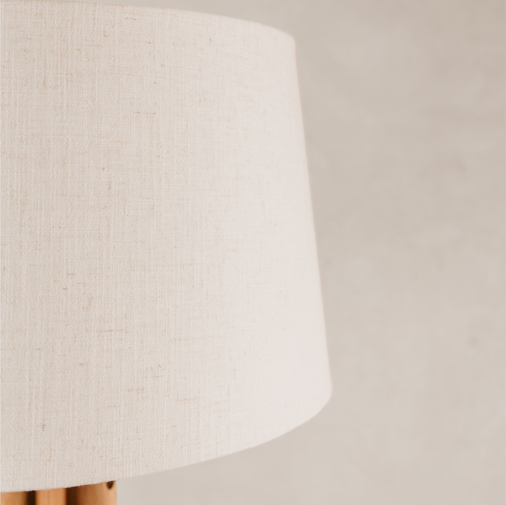 Assegai Tripod Floor Lamp with Tapered Linen Shade
