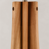 Assegai Tripod Floor Lamp with Tapered Linen Shade