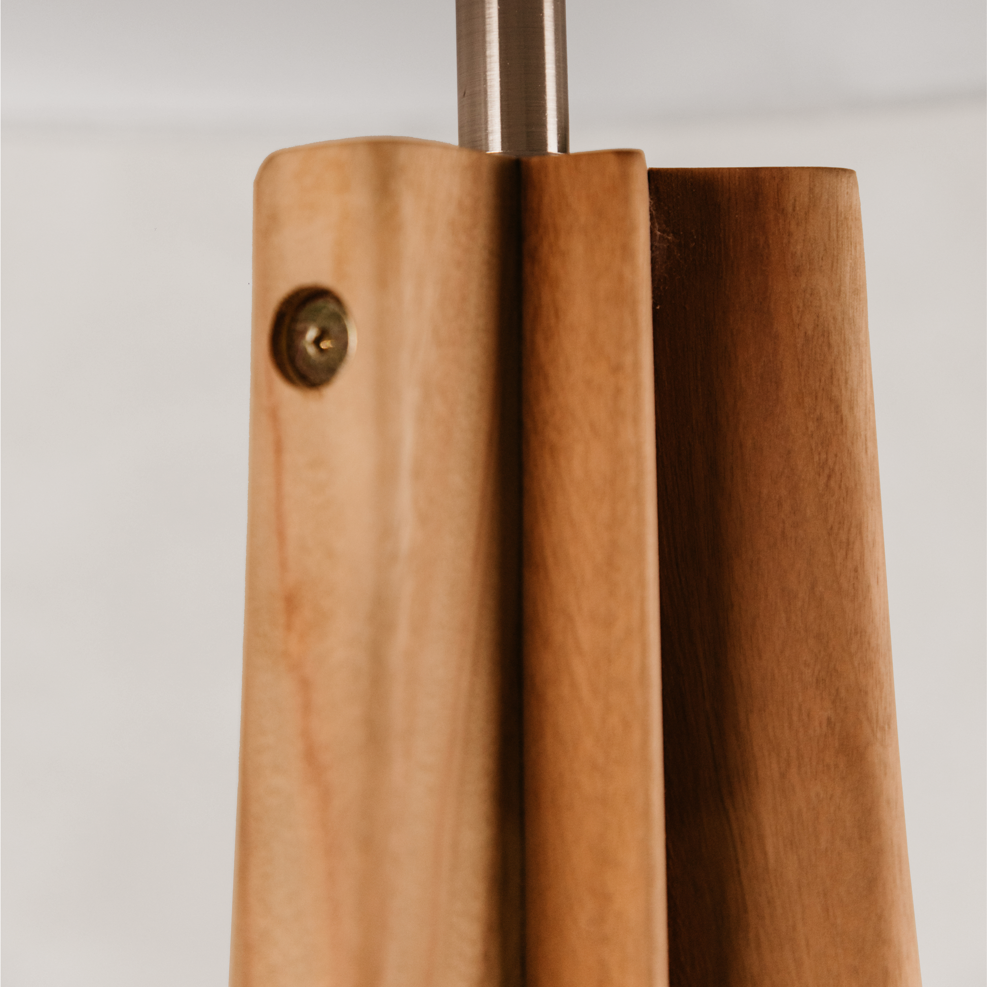 Assegai Tripod Floor Lamp with Tapered Linen Shade