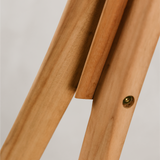 Assegai Tripod Floor Lamp with Tapered Linen Shade