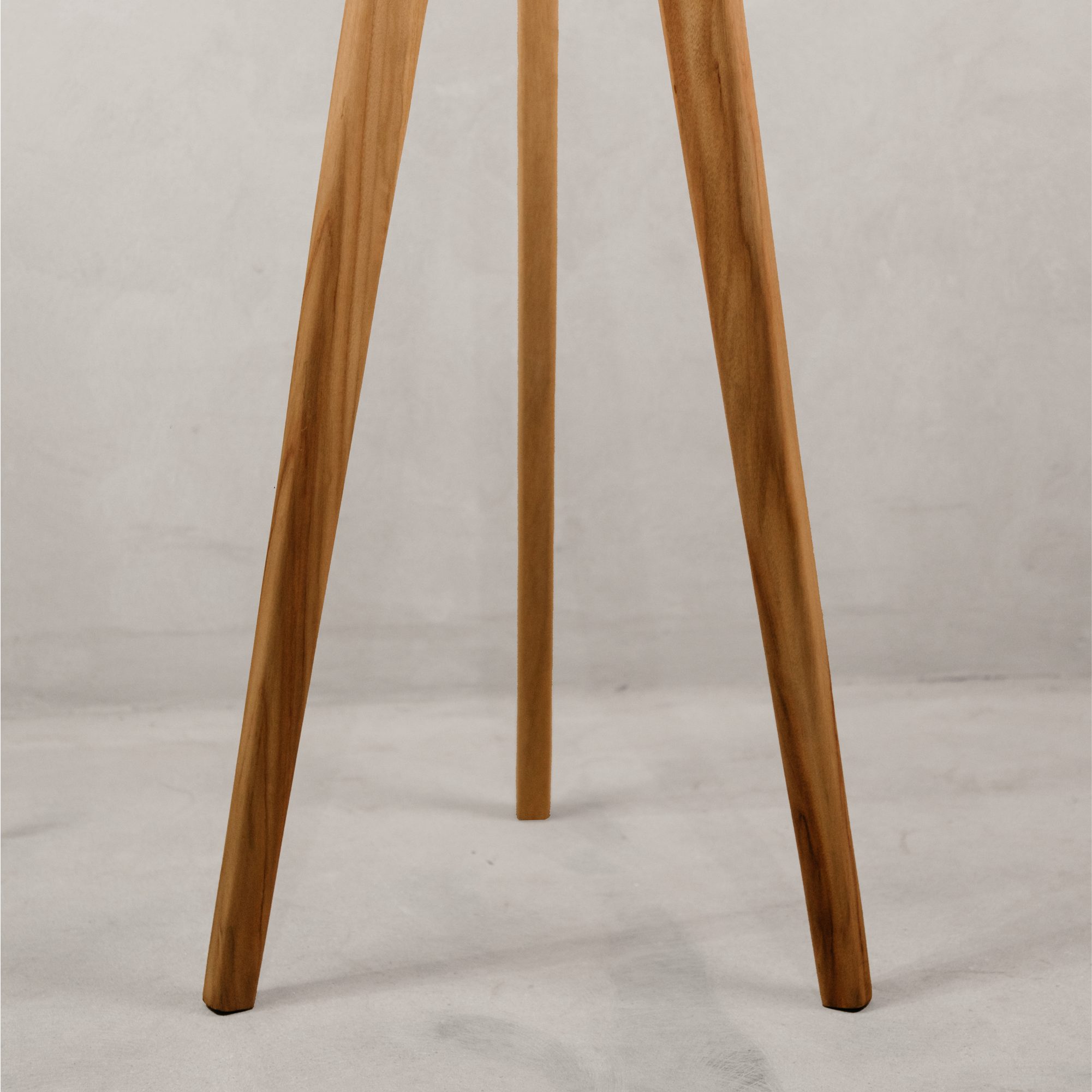 Assegai Tripod Floor Lamp with Tapered Linen Shade