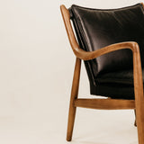 Athena Leisure Leather Chair – Black