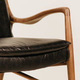Athena Leisure Leather Chair – Black