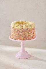 Rainbow Vanilla Birthday Cake