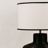 Banthu Twine Lamp with Linen Shade – Black