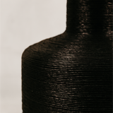 Banthu Twine Lamp with Linen Shade – Black