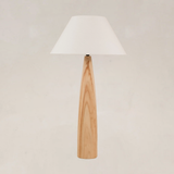 Baobab Table Lamp with Tapered Linen Shade – Blonde