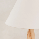 Baobab Table Lamp with Tapered Linen Shade – Blonde
