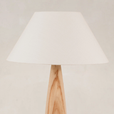 Baobab Table Lamp with Tapered Linen Shade – Blonde