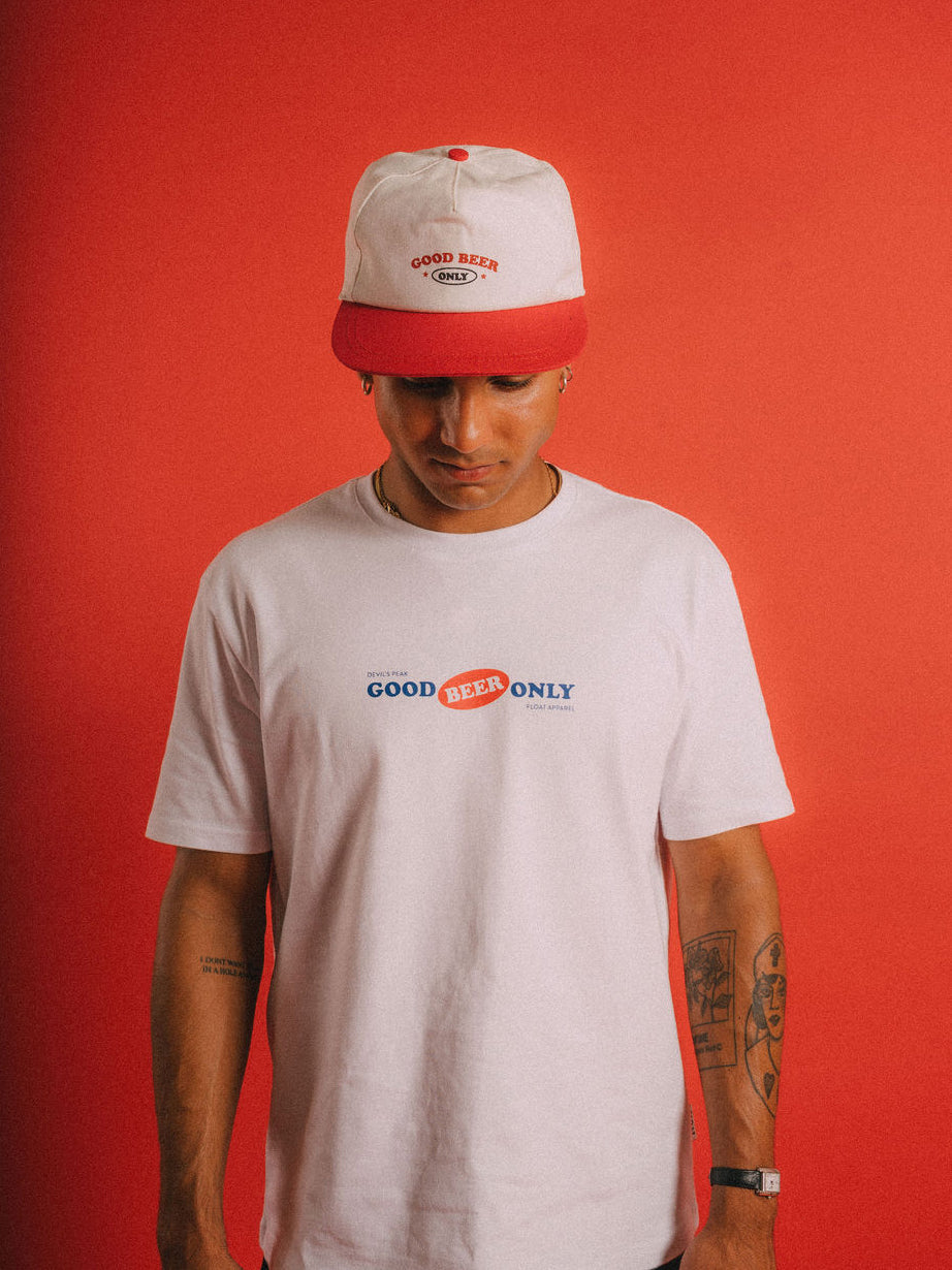 Good Beer Only Red Retro 5 Panel Cap