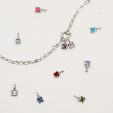 Clasp Charm Necklace Silver