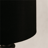 Bishop Table Lamp with Linen Shade – Black